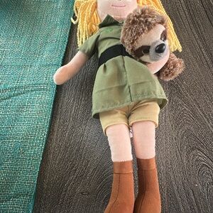 Plush Doll with Sloth Toy